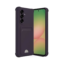 Samsung Galaxy Uyumlu - A55 5g Kılıf Kelvin Kartvizitli Silikon - Derin Mor