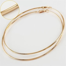 İnce Boru Metal Halka Küpe 8-9-10 Cm Gümüş 70929673