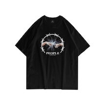 Tarzsokak Unisex People Connection Siyah Tshirt Siyah