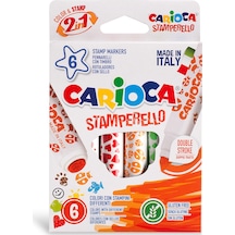 Carioca Stamperello Çift Uçlu Keçeli Kalem 6'lı