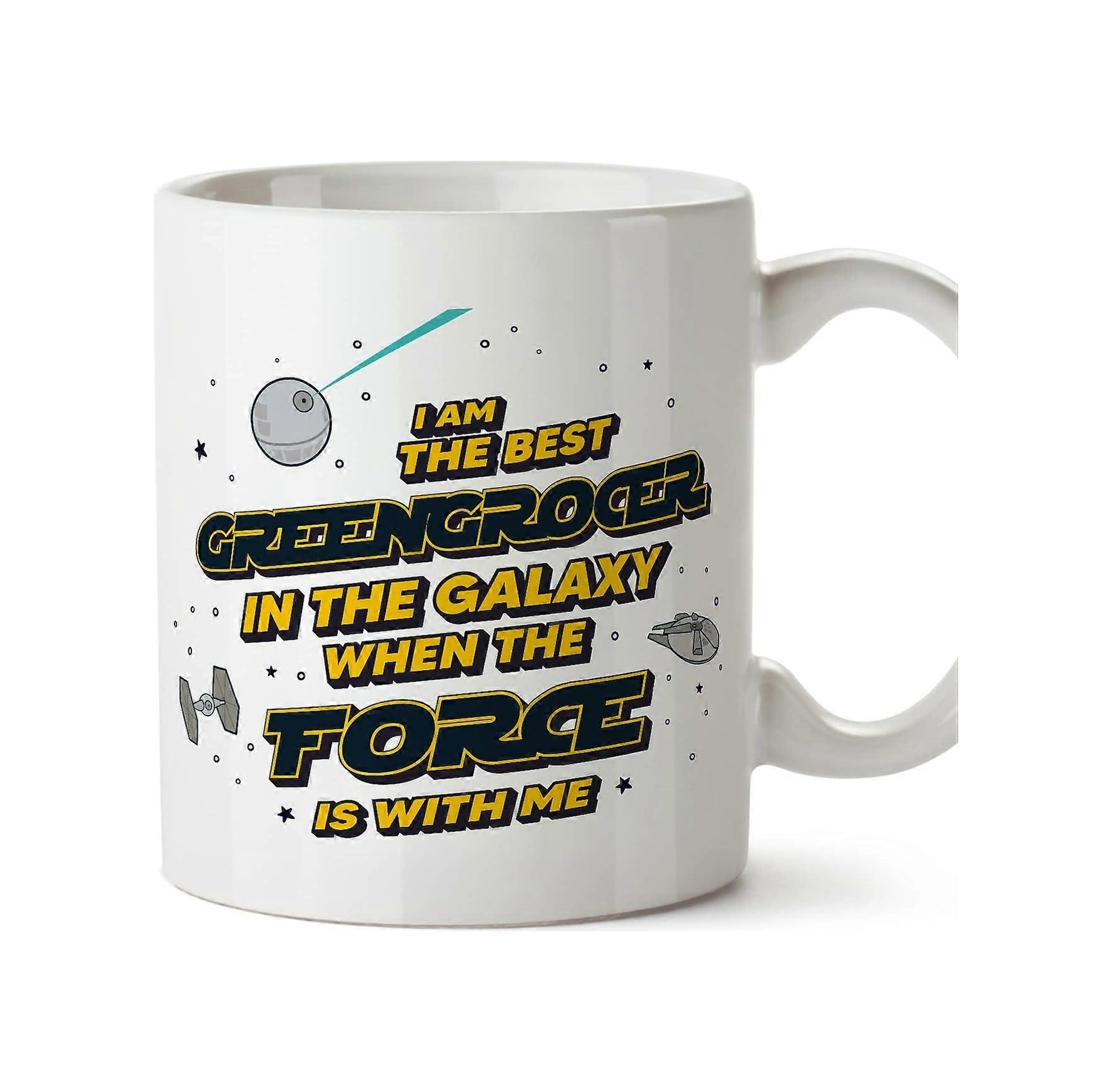 Manav Kupa Galaksinin En İyisi Güç Benimle İş Arkadaşlarına Komik  Seramik 33 Cl Kupa