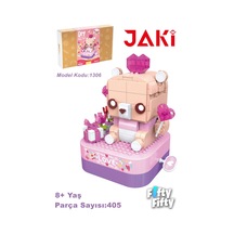 Jaki Müzik Kutulu Ayıcık -jk1306 405 Parça Oyuncak Yapım Seti-ffjk1306