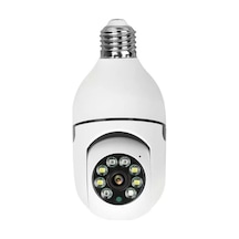 Ampul Kamera Wifi 360 Derece Kablosuz Güvenlik Kamerası Ev Ofis Ampul Tip Kamera 1 Ad