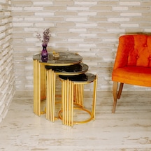 Lioon Art Piano Siyah Mermer Desen Gold Zigon