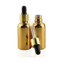 Gold Renkli Siyah Damlalıklı Cam Şişe 30 Ml