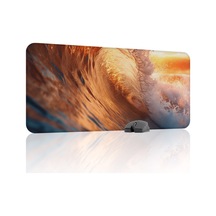 Dalgalar Kaymaz Dikişli Kauçuk Oyuncu Mousepad V1 - 90x40 Xxl Gaming Mouse Pad Fare Altlığı