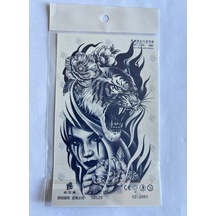 Kaplan Kız 18x11 Cm Yarı Kalıcı Geçici Dövme