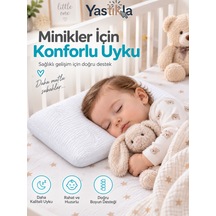 Ortopedik Hafızalı Visco Bebek Ve Çocuk Yastığı Nefes Alabilen 38x26x6,5 Cm Beyaz