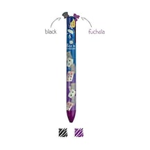 Clıck0021 Ikı Renklı Tukenmez Kalem Fusya&sıyah Alı ---