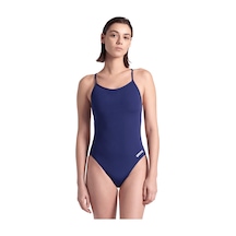 Arena Swimsuit Lace Back Solid Kadın Lacivert Yüzücü Mayo 004651701 Mavi