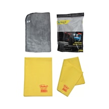 Spark 2316 Peluş Oto Kurulama Bezi Ve Polikur 3224 Mikrofiber Güderi Oto Kurulama Bezi 2'li Set