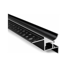 Dl2733 Trimless Led Profil Sıva Altı Duvar Yıkama 1 Metre 27x33 Mm Siyah Kasa Alüminyum Gömme Lineer Led Kanal Opal Difüzörlü 55542943