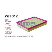 WUNDER WH312 HAVA FİLTRESİ - OPEL VETRA C (ELP3820)