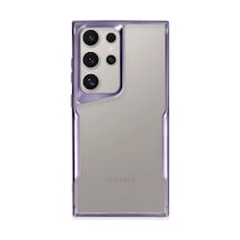 Samsung Galaxy S23 Ultra Kılıf Boyi Silikon Kapak - Derin Mor Çok Renkli