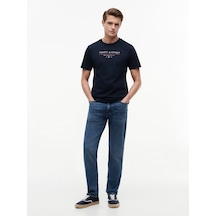 Tommy Hilfiger Brand Love New Rwb Reg Tee Erkek Mavi T-shirt - Mw0mw44359