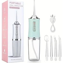 Willowhaven Yeşil Elektrikli Su Diş İpi: 360 Dönen Başlık, Şarj Edilebilir, Seyahat Dostu