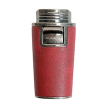 Parmida Çift Torch Pürmüz Delicili Gövdesi Deri Kırmızı Gunmetal Puro Çakmağı - Tr9615