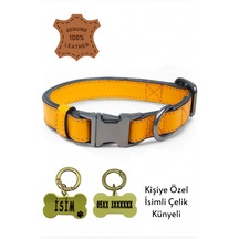 Hakiki Deri Köpek Boyun Tasması, Kişiye Özel Künyeli Lux Seri Hrd Diğer