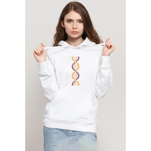 Sarı Kırmızı Dna Beyaz Kadın 3ip Kapşonlu Sweatshirt 001