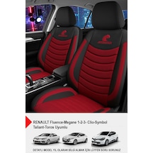 Panther Serisi Keten Kumaş Oto Koltuk Kılıfı- Renault Fluence-megan 1-2-3-clio-symbol-toros Uyumlu Bordo