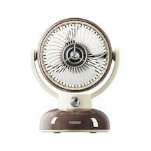 Everest Efn12, Kahverengi, 3 Kademeli Hız, 3lü 4" Kanat, Masaüstü Kullanım, Taşınabilir, Dahili 1200