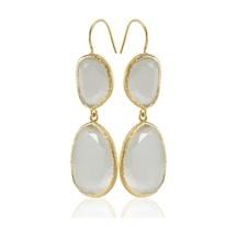 Kadir Jewellery 22 Ayar Altın Kaplama Kadın Sallantılı Küpe -el İşçiliği Ve Hipoalerjenik Küpe Beyaz 44124359