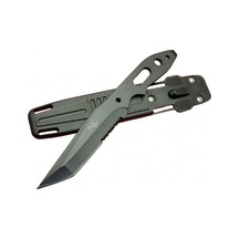 Fox A13 Siyah, Testereli Outdoor Kamp Bıçak 22 Cm - Komple Metal, Kılıflı Diğer