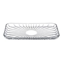 Paşabahçe Elegant Dikdörtgen Servis Tabağı 165x280, Seffaf Çok Renkli