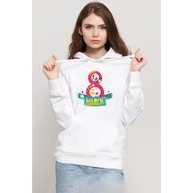 International Women's Day Beyaz Kadın 3ip Kapşonlu Sweatshirt Beyaz