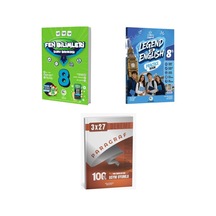 2027 Av 8. Sınıf Fen Bilimleri + İngilizce Legend Of English Practice Book Soru + Ankapade 3'lü Set
