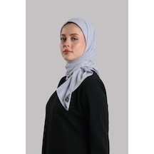 Giverny Bebe Mavisi Düz Klasik Eşarp İtalyan Dikişli Relax Kumaş Sade 202209 11