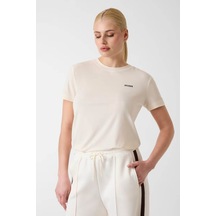 Guess Nakışlı Logo Ekru Kadın T-shirt V6gı03k2964