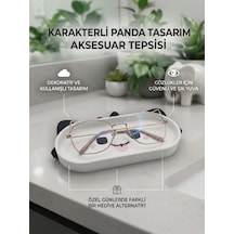 Panda Karakterli Figür Tasarımlı Gözlük Tutucu Ve Çok Amaçlı Organizer