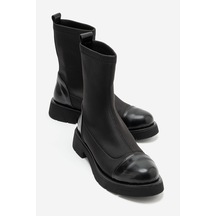 Luvi Shoes Alessıa Siyah Scuba Kadın Bot