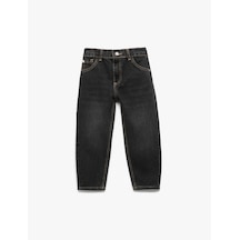 Koton Rahat Kesim Pamuklu Denim Pantolon Antrasit 6wmb40003td Antrasit