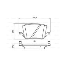 BOSCH 986494797 Fren Balatası Caddy Octavia A1 Arka 15-
