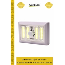 Lamba Pilli Cob Led Beyaz Işık Aydınlatma Dimmerli Işık Seviyesi Ayarlanabilir Mıknatıslı Lamba Çok Renkli