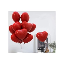 Kırmızı Kalpli Balon Sevgililer Günü Romantik Kutlama 12 İnç Kırmızı Kalp Balon 100 Adet Kırmızı Kırmızı