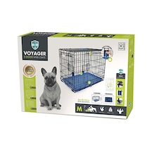 M-pets Voyager 2 Kapılı Köpek Kafesi Medium Mavi 76x48x53 Cm 244-52028.02