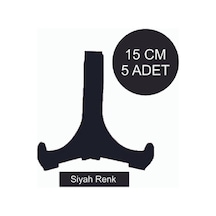 5 Adet Siyah Ahşap Çerçeve Tabak Teşhir Ayağı Standı Sergi Ayak Siyah