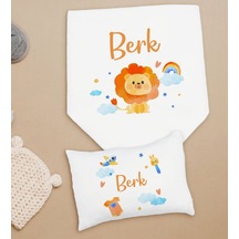 Bk Kids Kişiye Özel İsimli Bebek Battaniye Ve Yastık Hediye Seti, Yeni Doğan Bebek Hediyesi, Bebek Uyku Seti-10