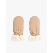 Koton Faux Fur Detail Gloves Deve Tüyü 6wak50115aa Taba Koton Faux Fur Detail Gloves Deve Tüyü 6wak50115aa Taba