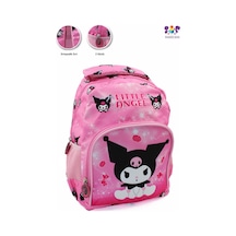 2 Gözlü Little Angle Kuromi Anaokulu Çantası - Çocuk Çanta - Kreş Çantası - Kuromi Çanta Pembe