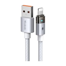Ca-6912 30w Gösterge Işıklı Usb-a To Lightning Şarj Ve Data Kablosu 1.2m - Beyaz
