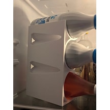 Bezos 3d Baskı Buzdolabı Şişe Tutucu Dikey Şişe Düzenleyici Raf İçi Şişe Standı Gri Bezos1