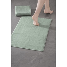 Pana Bathmat 303 - Yeni Trend, 50x75cm. 2ad. Premium Ayak Havlusu / Banyo Paspas Seti Yeşil