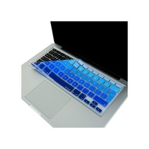 Macbook Klavye Koruyucu Uyumlu Silikon İnce Yıkanabilir Kaplama Film Avrupa İngilizce Ters L Enter Air Pro Eski Usb Li Modeller 2008-2017 Uyumlu Lacivert Mavi