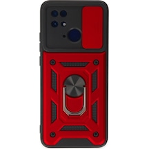 Redmi 10c Kılıf Pars Lens Yüzüklü Silikon - Kırmızı Bzsxx00 1