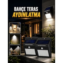 Solar Lamba Giriş, Bahçe Yol Avlu Hareket Sensörlü Led Resimdeki