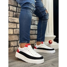 Boa Beyaz Kırmızı Paraşüt Kumaş Yüksek Tbn Erkek Ayakkabı Sneaker